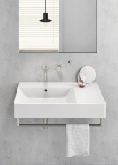 KUBE X keramické umyvadlo 80x47cm, s odkládací plochou vpravo, bílá ExtraGlaze (9456111) (4)