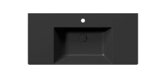 KUBE X keramické umyvadlo 100x47cm, s odkládacími plochami, černá mat (9451126) (3)