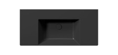 KUBE X keramické umyvadlo 100x47cm, s odkládacími plochami, bez otvoru, černá mat (9451026) (3)
