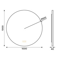 LED zrcadlo s podsvícením, pr. 100, dotykový senzor (ZPZ 61004RVX-Z)(8)