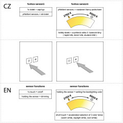 LED zrcadlo s podsvícením, pr. 80, dotykový senzor (ZPC 61002RVX-90)