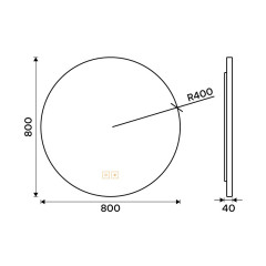 LED zrcadlo s podsvícením, pr. 80, dotykový senzor (ZPC 61002RVX-90)(9)