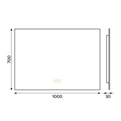 LED zrcadlo s podsvícením, 100 x 70, dotykový senzor (ZP 53004VX)(8)