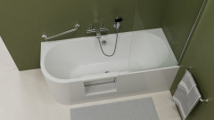 PORTAS R asymetrická vana s dvířky, 170x75x60cm, bílá (75541) (4)