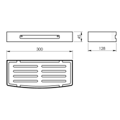 SMART polička do sprchy, 300x45x128mm, bílá mat (241702)(2)