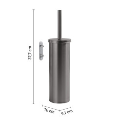 FLIP WC štětka závěsná, systém Lift&Clean, gun metal (52330381)(2)