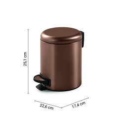 POTTY odpadkový koš 3l, Soft Close, měď mat (320982)(2)
