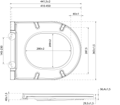 INFINITY WC sedátko, SLIM, Soft Close, Easy Take, terracotta (40KF0548I)