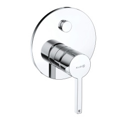 KLUDI NOVA FONTE Puristic podomítková jednopáková vanová a sprchová baterie s funkcí PUSH&SWITCH, vrchní část, chrom (207590515)