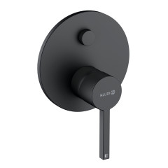 KLUDI NOVA FONTE Puristic podomítková jednopáková vanová a sprchová baterie s funkcí PUSH&SWITCH, vrchní část, černá matná (207593915)