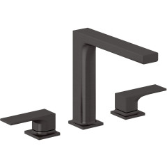 KLUDI DECUS umyvadlová tříotvorová baterie, s odpadovou soupravou, kartáčovaný gunmetal (54393N275)