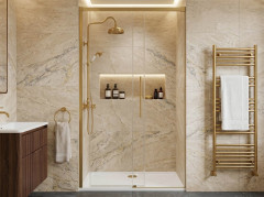 LUXOR GOLD MATT sprchové dveře 1400mm, čiré sklo (GU1214G) (4)
