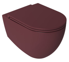 INFINITY WC sedátko, SLIM, Soft Close, Easy Take, maroon red (40KF0543I) (3)