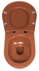INFINITY závěsná WC mísa, Rimless, 36,5x53cm, terracotta (10NF02005-2U) (4)