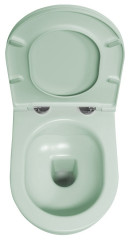 INFINITY závěsná WC mísa, Rimless, 36,5x53cm, zelená mint (10NF02005-2T) (3)
