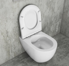 INFINITY závěsná WC mísa, Rimless, 36,5x53cm, bílá (10NF02005) (4)