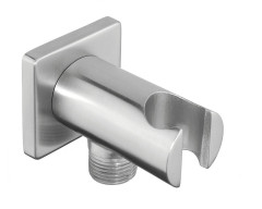 MINIMAL držák sprchy kulatý, pevný, s vyústěním, nerez mat ( MI035 )