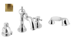 VIENNA čtyřprvková baterie na okraj vany s retro hubicí, bronz (VO930BR)