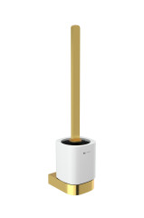 Toaletní WC kartáč s hranatou rukojetí, nízká keramická nádoba (NKZ 30094KN-HR-Z)