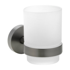 X-ROUND GUN METAL sklenka, mléčné sklo, gun metal (XR903GM)