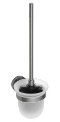 X-ROUND GUN METAL WC štětka závěsná, mléčné sklo, gun metal (XR303GM)