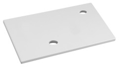 MINOR deska pod umývátko 40x22,5cm, baterie vpravo, litý mramor, bílá (MR405)