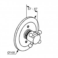 KLUDI ADLON podomítkový termostat vrchní díl, chrom ( 517190520 ) (2)