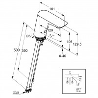 KLUDI BALANCE elektronická umyvadlová stojánková  baterie bez výpusti, chrom  ( 5220205 )