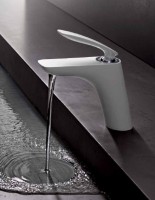 KLUDI BALANCE umyvadlová stojánková jednopáková baterie bez výpusti, bílá/ chrom ( 520269175 )